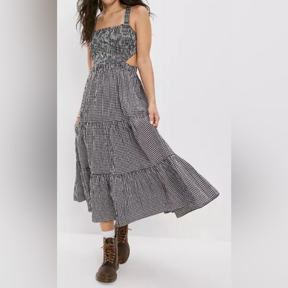 AE Gingham Midi Dress